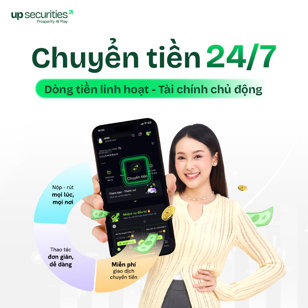 UPSC | Ra mắt tính năng chuyển tiền 24/7